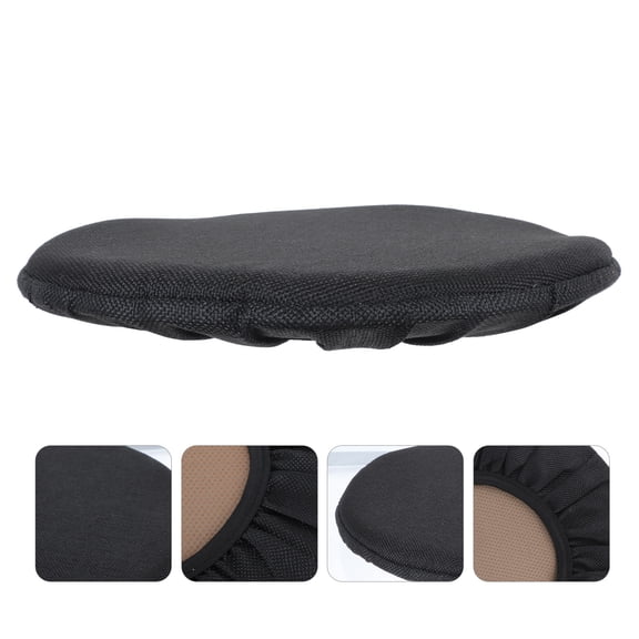 Luxshiny Black Elastic Stretch Chair Cover 1 Piece Seat Protector for Round Stool Home and Office Use