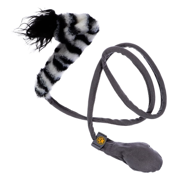 Luxshiny 1 Pc Black Interactive Cat Jumping Toy, Plush for Kitten Exercise, Chase Play & Indoor Pet Fun
