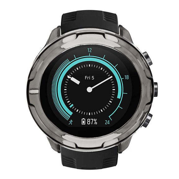 Luxshiny Black TPU Smartwatch Case, Protective Bumper Cover Shell, Anti-Scratch Full Edge Guard for Smart Watch Frame
