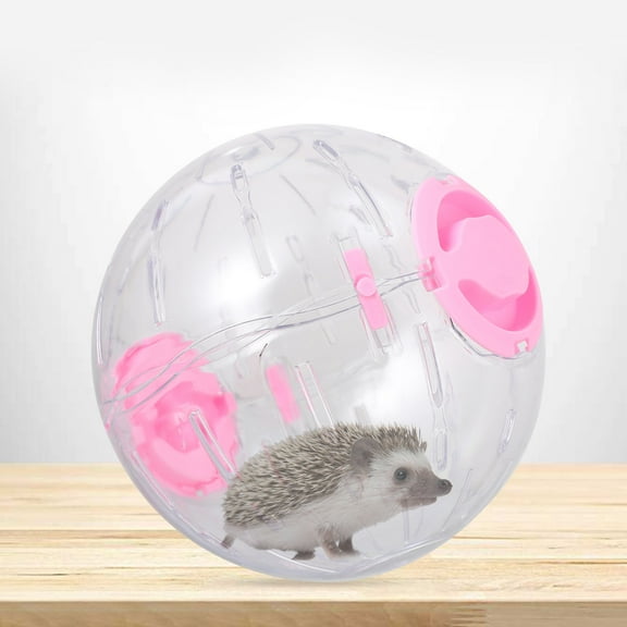 Luxshiny 1Pc Hamster Running Ball with Flashing Lights Pink for Small Animal Cage