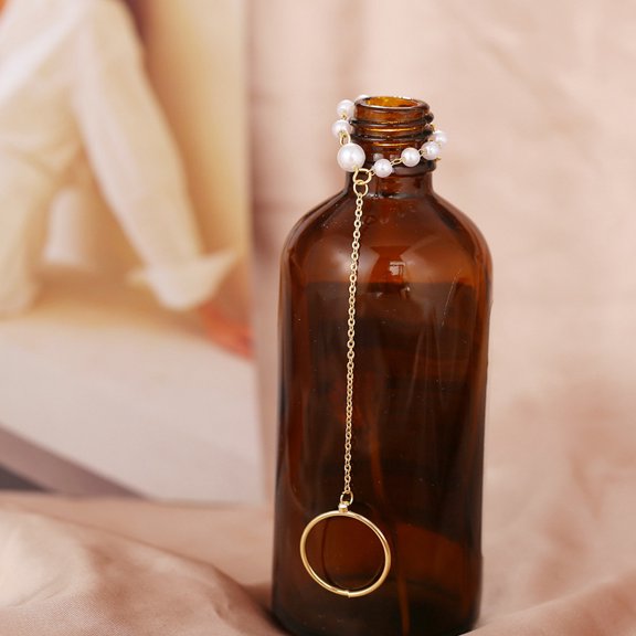 Luxshiny 1Pc Creative Chain Ring Fashion Ring Decor Premium Alloy and Imitation