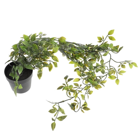 Luxshiny 1Pc Realistic Faux Plant Vine Pendant for Themed Home Decor, Green Artificial Hanging Plant
