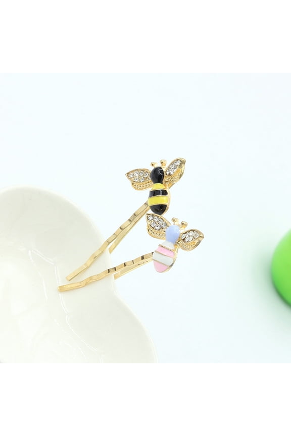 1Pc Fashion Bee Hairpins Alloy Hair Clip Black for Dress Up and Everyday Use