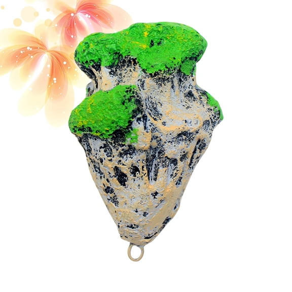 Luxshiny 1Pc Floating Artificial Stone Fish Tank Decoration Aquarium Decor with Adjustable String for Water