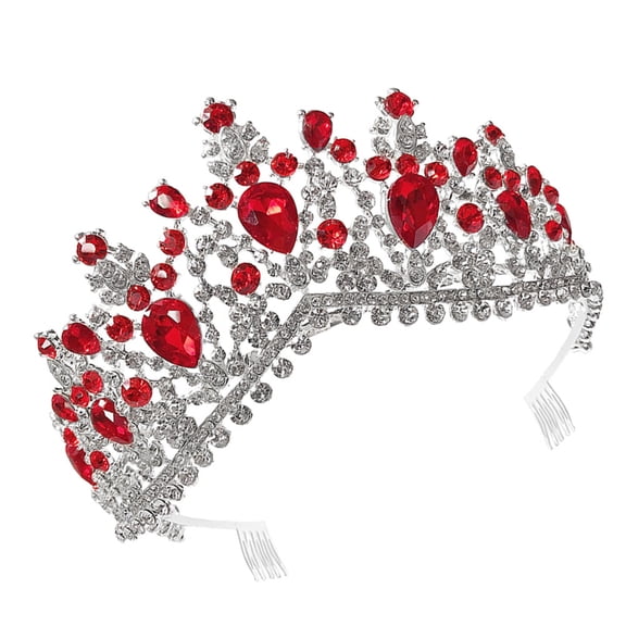 Luxshiny Wedding Jewelry Tiara Crown Rhinestone Headwear Elegant Bridal 1Pack