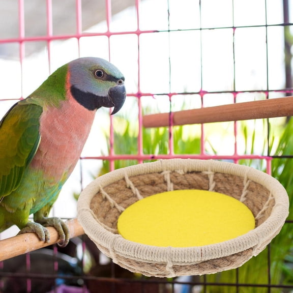 Luxshiny 1Pc Handmade Rope Bird Nest Assorted Colors Comfortable Safe Breeding Nest for Birds