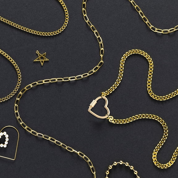 Luxshiny 1Pc Heart Shape Jewelry Link Connector Copper for Necklace and Keychain