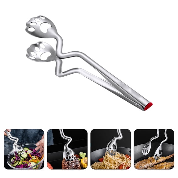 Luxshiny 1Pc Strong Stainless Steel Bread and Steak Clip for Kitchen Use