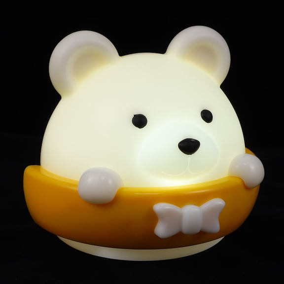 Luxshiny 1Pc Lovely Animal Night Lamp White Rechargeable Small Light for Home Bedside Decor
