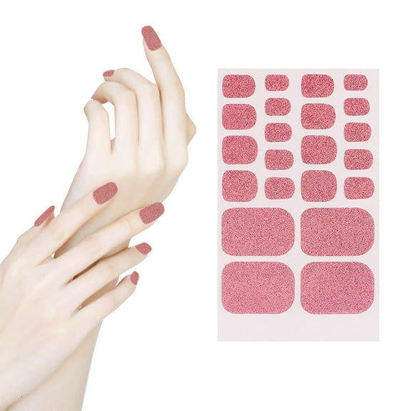Luxshiny Glitter Nail Stickers Assorted Color 6 Sheets