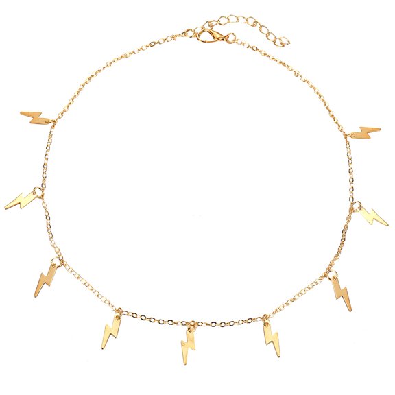 Luxshiny 1Pack Chain Choker Necklace For Women Alloy Daily Wear Fashion