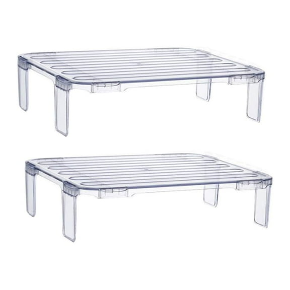 Luxshiny 1Pc Multifunctional Transparent Storage Shelf for Refrigerator and Kitchen Organization