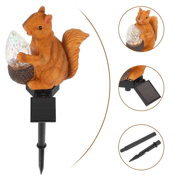 Luxshiny 1Pc Orange LED Solar Lamp Waterproof Outdoor Garden Light for Yard Lawn Landscape Decoration