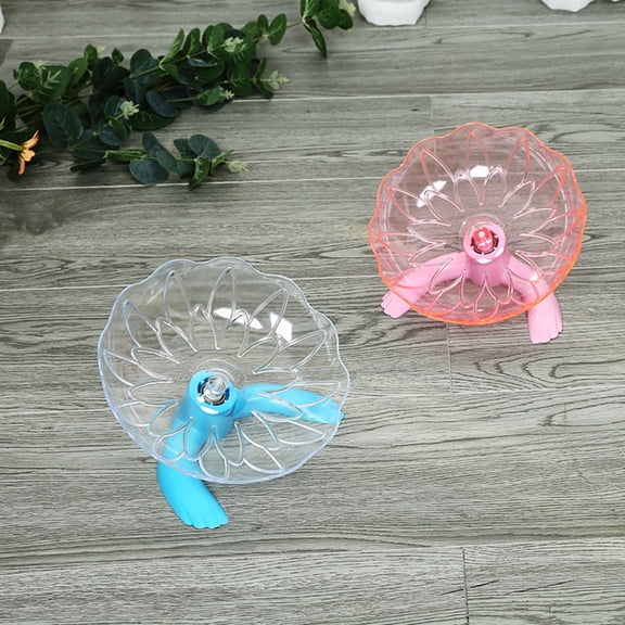 Luxshiny 1Pc Pink Small Pet Exercise Wheel Plastic Rotary Running Wheel with Anti Slip Screw Thread