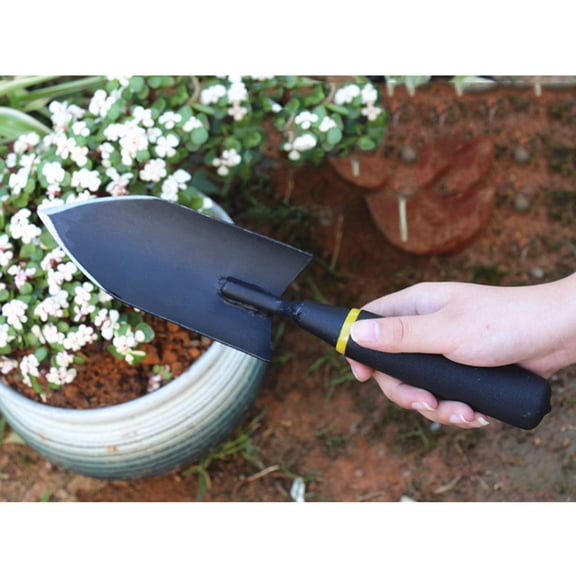 Luxshiny 1Pc Practical Garden Tool Black Hand Spade with Sharp Edge and Comfortable Handle