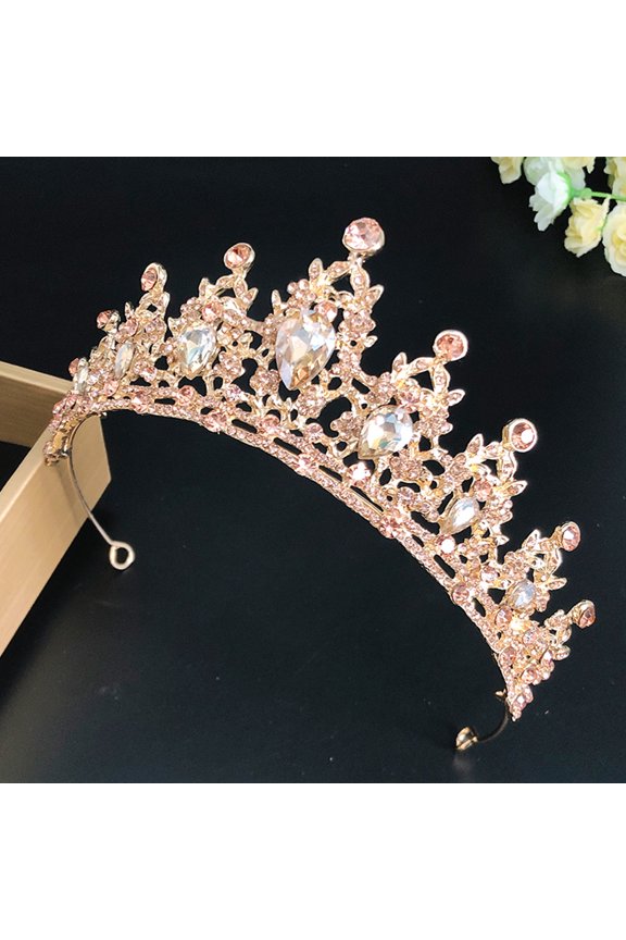 1Pc Rhinestone Bridal Wedding Crown Hairband Multi Color Alloy Accessory