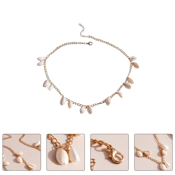 Luxshiny Shell Pendant Necklace with Smooth Finish, Stylish Jewelry Accessory for Everyday Wear and