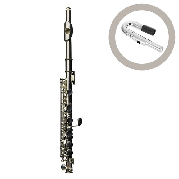 Luxshiny 1Pc Silver Flute Replacement Elbow Nickel Plated Flute Head