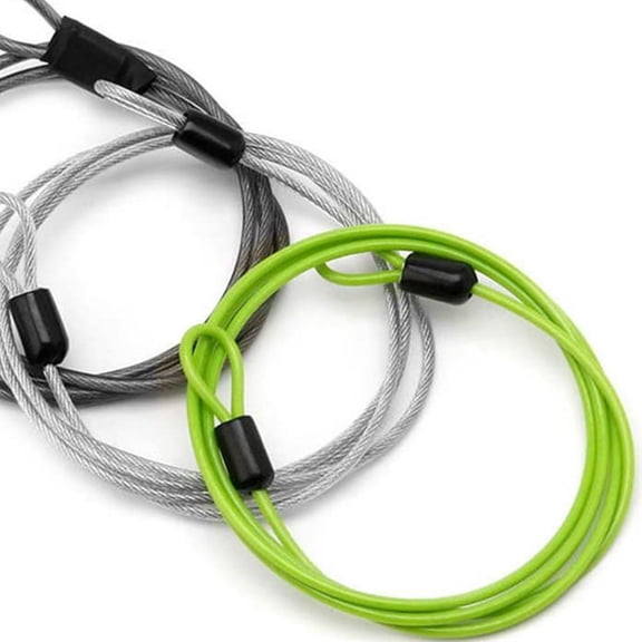 Luxshiny Anti Theft Steel Wire Lock Double Head Design with Outdoor Luggage Bike