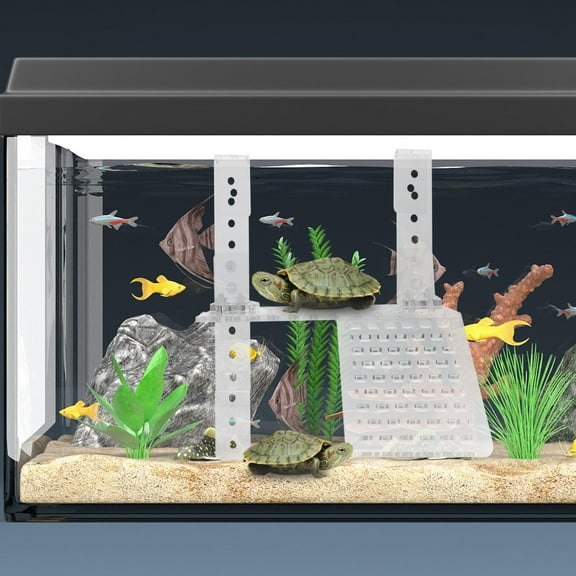 Luxshiny 1Pc Acrylic Turtle Floating Platform with Easy Install for Pet Turtle and