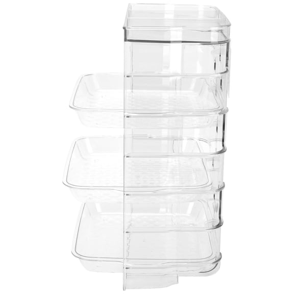 Luxshiny 1Pc Transparent Plastic Kitchen Wall Tray with Anti Skid Mat and Large Capacity