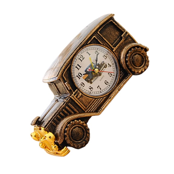 Luxshiny 1Pc Vintage Style Bedside Clock in Light Brown for Home and Office