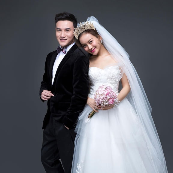 Luxshiny Headband Wedding Bridal Tiara Rhinestone Crown White Rhinestone 1Pack