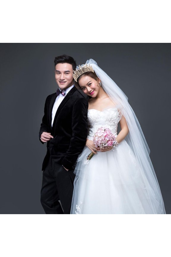 1Pcs White Bridal Crown Hair Accessory Wedding Decoration for Bride