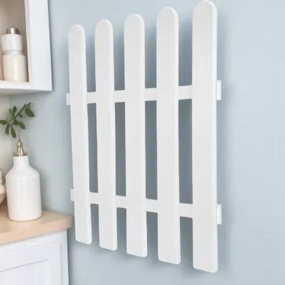 Luxshiny 1Pc White Plastic Decorative Garden Fence Picket Fence for Courtyard Path and Festival Decor