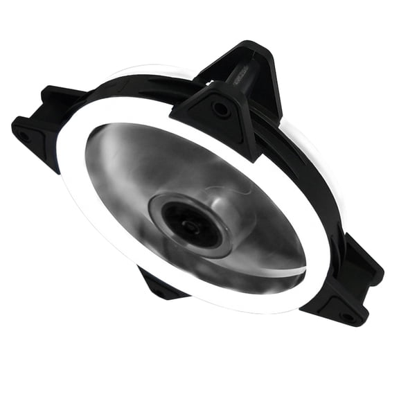 Luxshiny White RGB Computer Cooling Fan for Desktop CPU with Stylish Design and Quiet