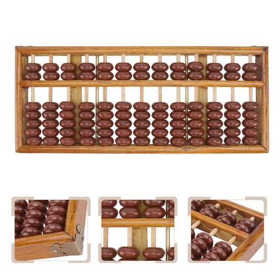 Luxshiny 1Pcs Abacus Kids Math Wooden Coffee for Students Mental Arithmetic Training
