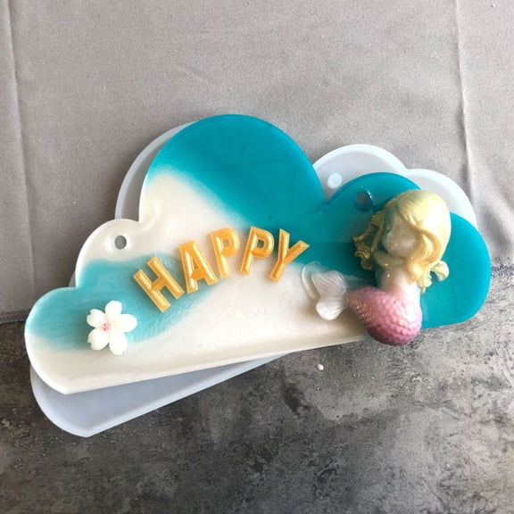 Luxshiny 1Pcs Cloud Shape Mold for DIY Crafts and Home Sign Decoration Projects