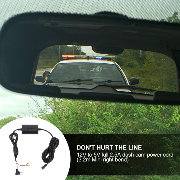 Luxshiny 1Pcs Driving Recorder Power Cable ABS for Drivers Safety