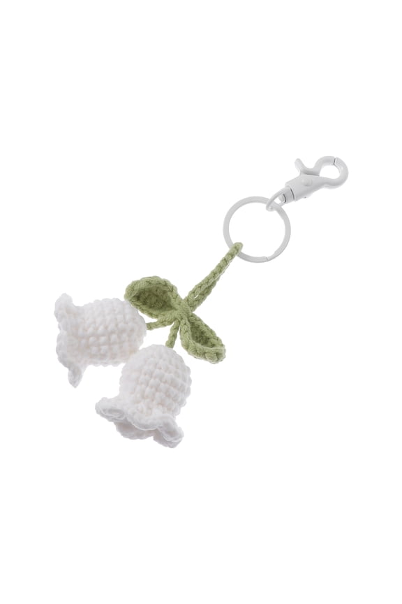 1Pcs Flower Key Key Chain Woolen Yarn Hand Knitted Design Item for