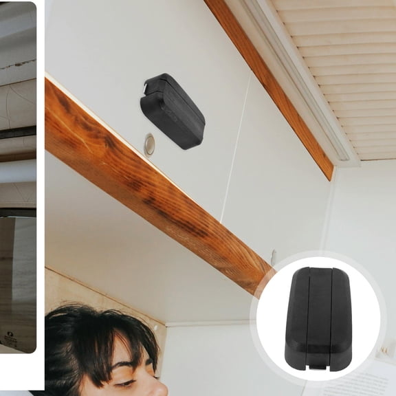 Luxshiny 1Pcs Foldable Coat Hooks For Yacht Rv Camping Traveling Compact Nylon Black 1.97X0.98X0.59in