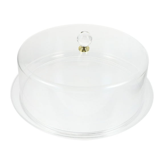 Luxshiny 1Pc Clear Acrylic Food Protector Cover for Kitchen Use Round Dish Storage