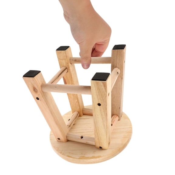 Luxshiny 1Pcs Small Decorative Stool Bathroom Wood Low Profile Footstool for Adults