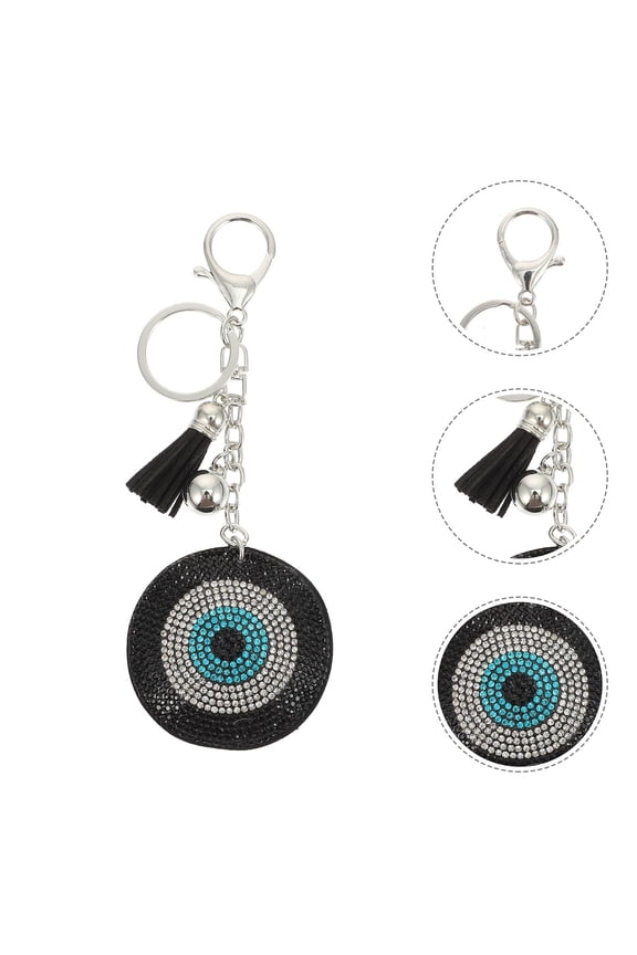 1Pcs Tassel Keyring Cute Black Velour Photography Prop for Women