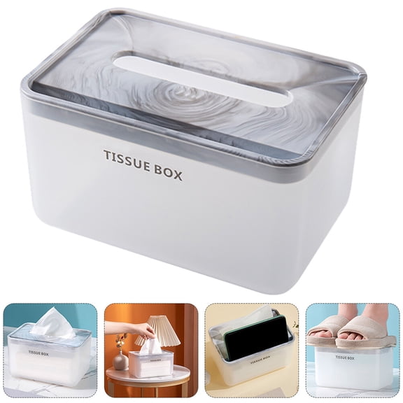 Luxshiny 1Pcs Tissues Boxes Modern Transparent Plastic Creative Tissue Storage Home Office
