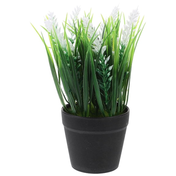 Luxshiny 1Set Artificial Mini Bonsai Mini Simulation Potted Plant Ornament White Plastic For Indoor Decor