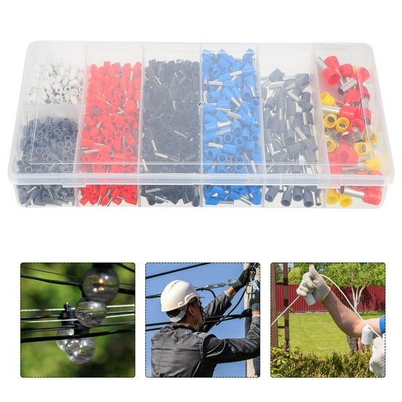 Luxshiny 1Set Assorted Color Ferrule Connectors Wire End Terminal with High Precision Crimping for Home Use