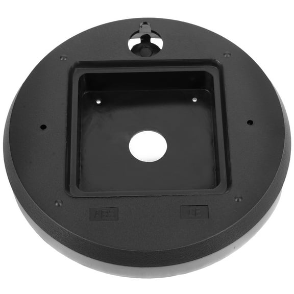 Luxshiny 1Set Black ABS Square Clock Back Cover for Wall Clock Repair and DIY Making 12.0X12.0X0.7In