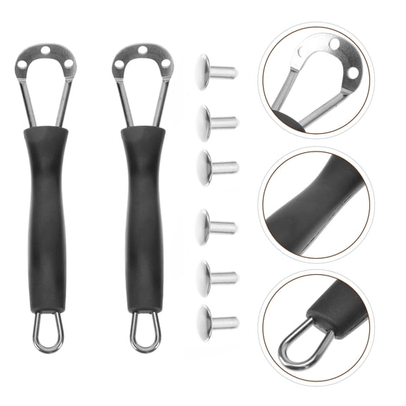 Luxshiny 1Set Black Bakelite Pan Handle Grip Replacement Pot Frying Pan Handle