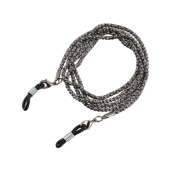 Luxshiny 1Set Black Metal Mask Chain Strap Multi Functional Face Mask Holder and Sunglasses Retainer