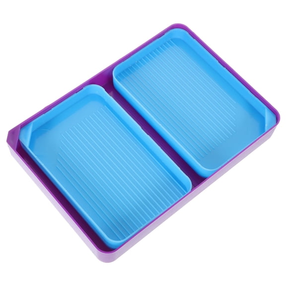 Luxshiny 1Set Blue Bead Tray for Sorting and Rhinestone Organization in Crafting