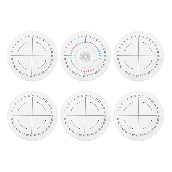 Luxshiny 1Set Round Weaving Plate Handcrafted Foam Board with Pins for Bracelet Making