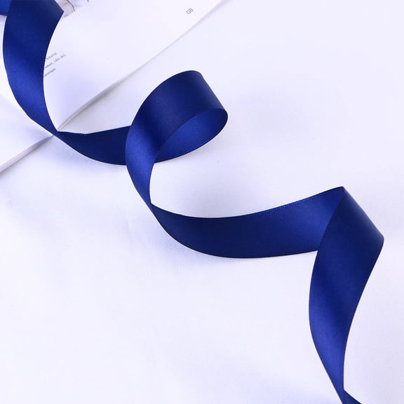 Luxshiny 1Set Bulk Ribbon Dark Blue Solid Color Ribbon for Cheerleader Bows
