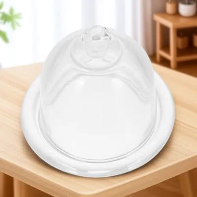 Luxshiny White Glass Cake Plate with Cover - Elegant Dessert and Pastry Display Tray for Serving and Presentation