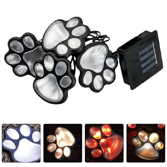 Luxshiny 1Set Cat Paw Solar Light Creative Garden Lamp Black Outdoor Yard Scene Light Ornament