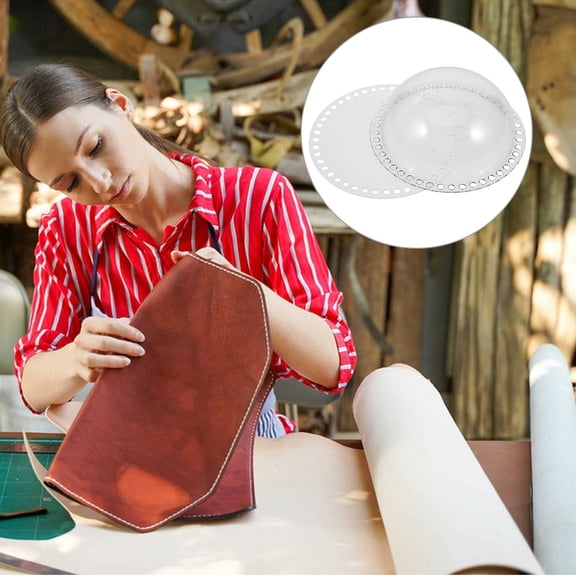 Luxshiny 1Set Transparent Acrylic Dome Bag Bottom Shaper for DIY Handwoven Bags Durable Clear Hemispherical Cover